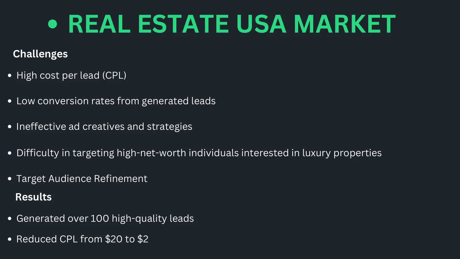 Cover artwork for the Luxury Real Estate Brand digital marketing case study