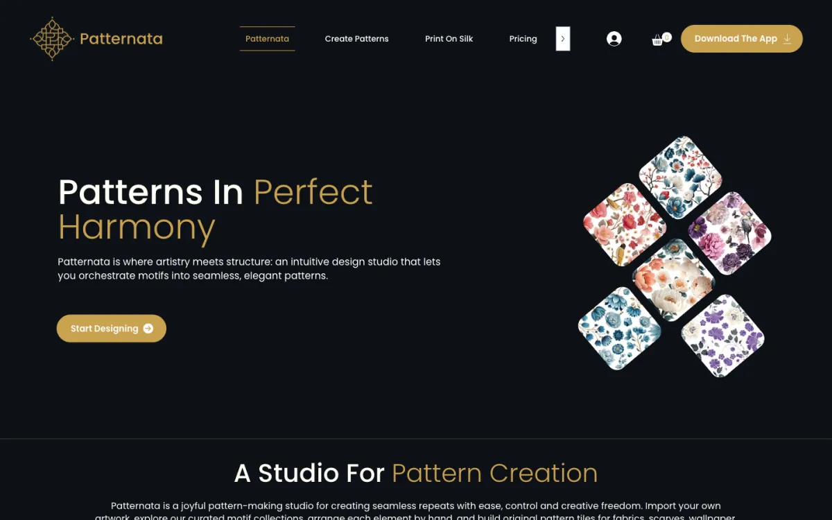 Patternata, Web Application, screenshot